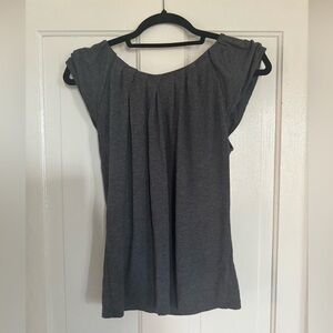 Banana Republic scoop neck dark grey shirt with back zipper size Medium M